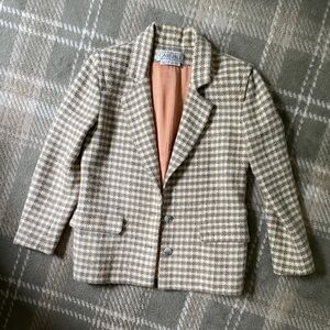 VTG Carlisle plaid wool blend blazer 4